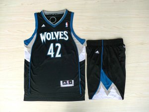 Maillot De Basket Minnesota Timberwolves Ricky Rubio 42 Tissus Sportif Fans Edition Noir Survetement